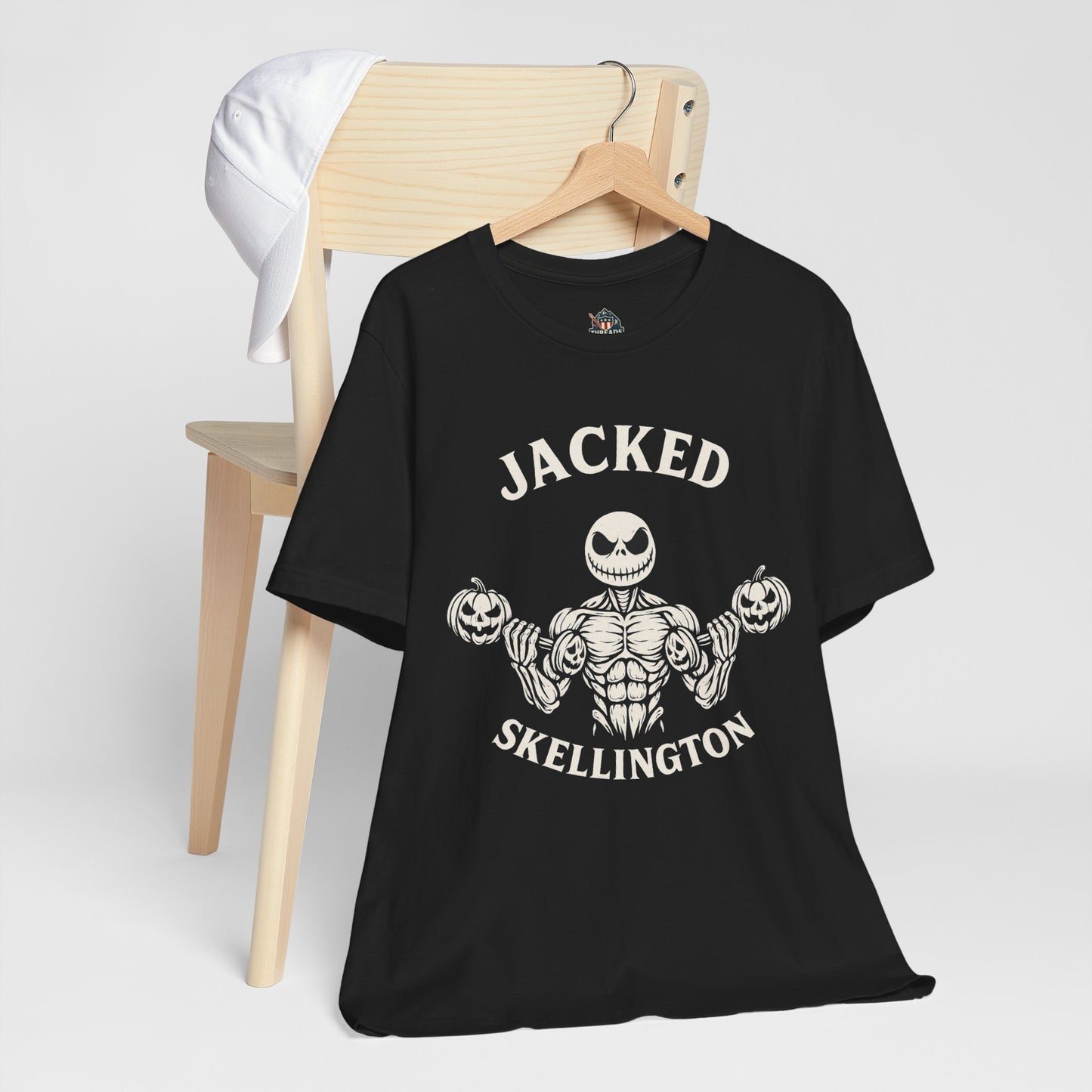 Jacked Skellington Tee – Halloween Shirt Front Print