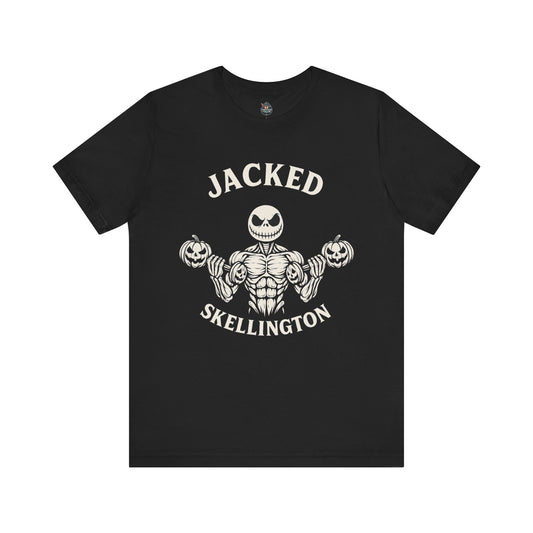 Jacked Skellington Tee – Halloween Shirt Front Print