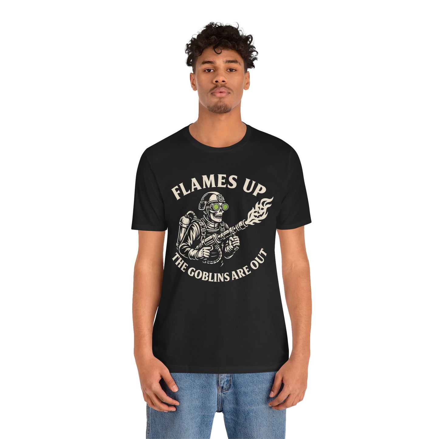 Flames Up – The Goblins Are Out Tee Front Print