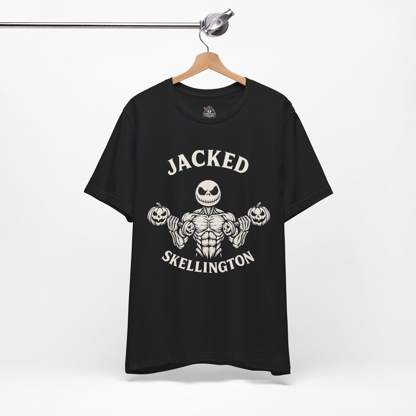 Jacked Skellington Tee – Halloween Shirt Front Print