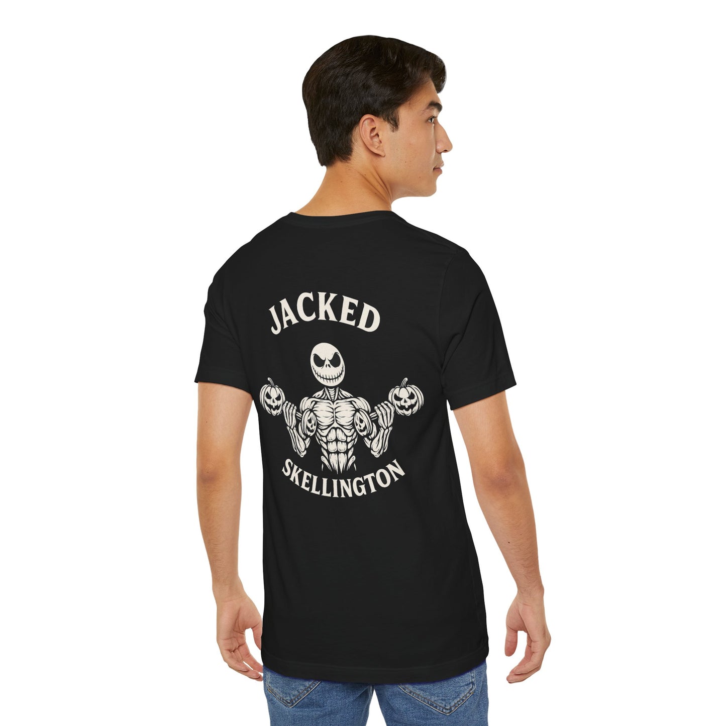 Copy of Jacked Skellington Tee – Halloween Shirt Back Print