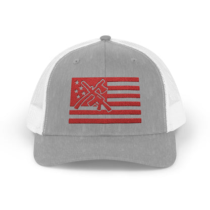 The defender Trucker hat/ Red