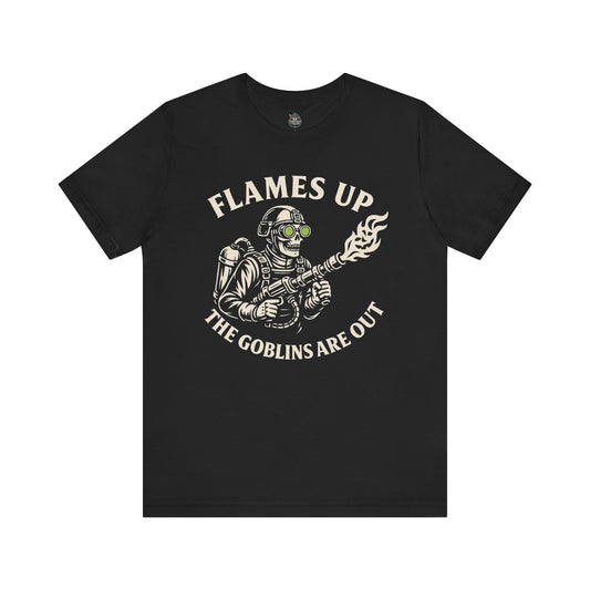 Flames Up – The Goblins Are Out Tee Front Print