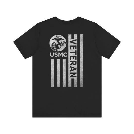 USMC Vet black and White Logo