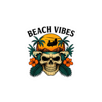 Beach Vibes Kiss-Cut Vinyl Decals | Summer Decor, Sticker Art, Beach Party Supplies, Room Decor, Car Stickers