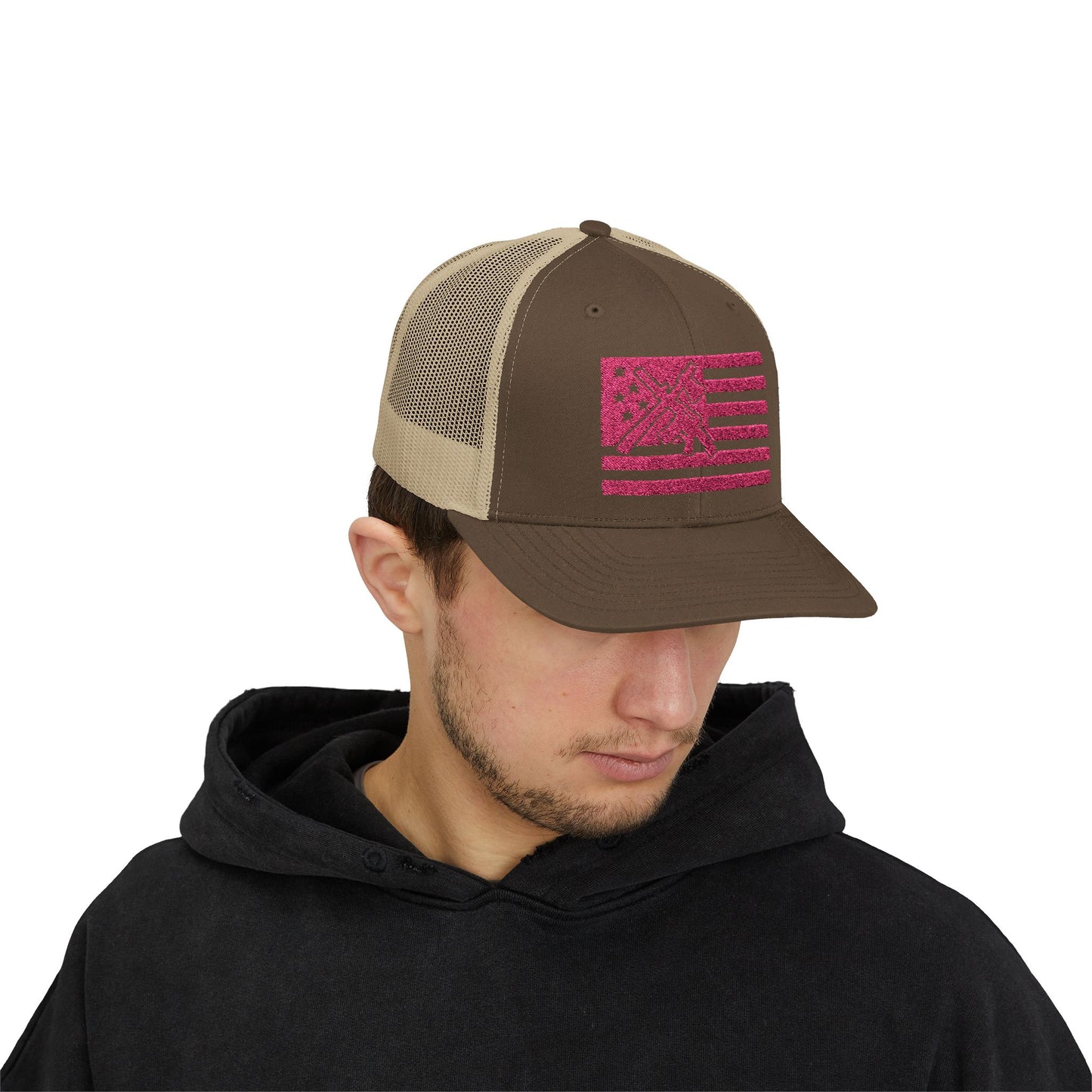 The defender Trucker hat/ Pink