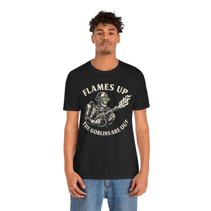 Flames Up – The Goblins Are Out Tee Front Print