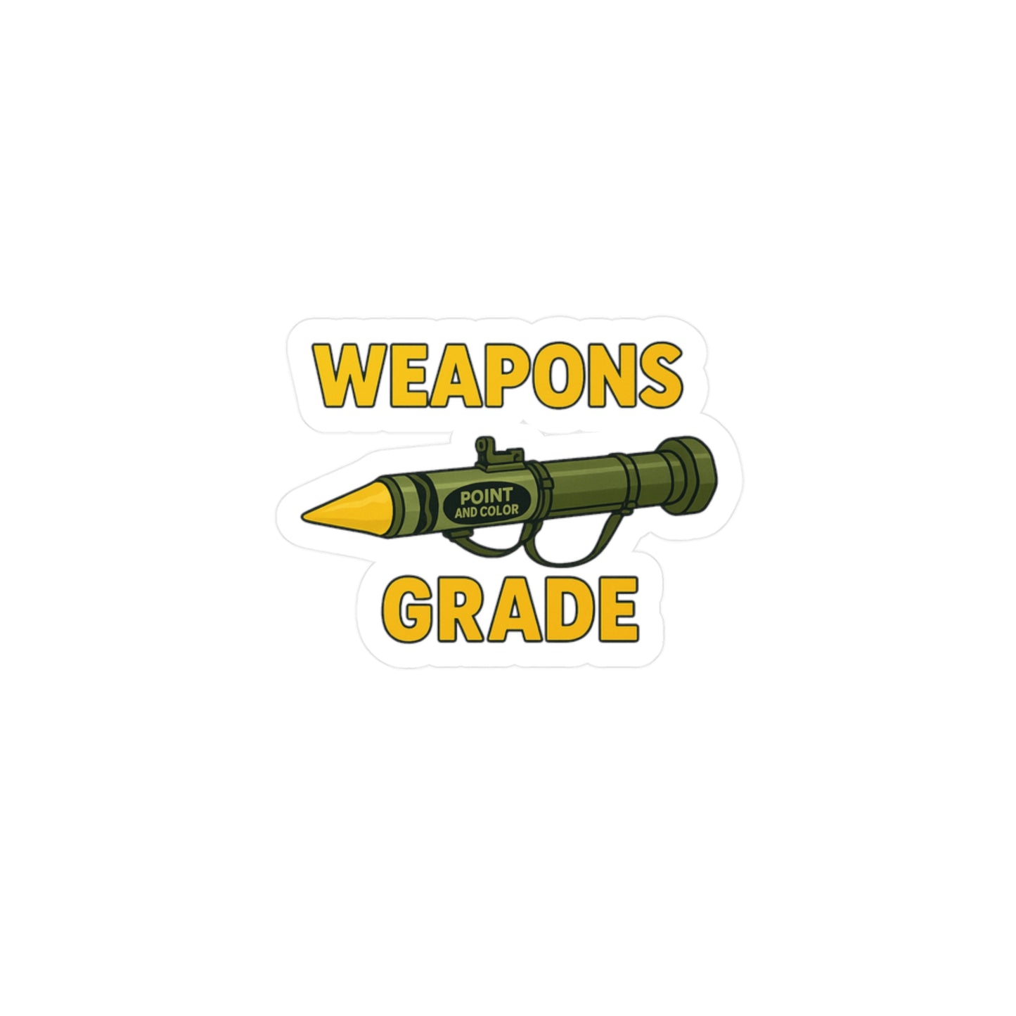 Weapons Grade Kiss-Cut Vinyl Decals