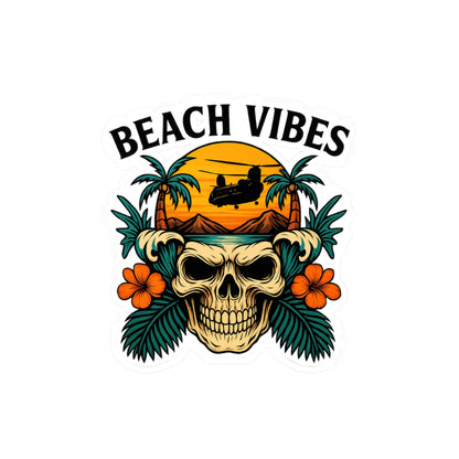 Beach Vibes Kiss-Cut Vinyl Decals | Summer Decor, Sticker Art, Beach Party Supplies, Room Decor, Car Stickers