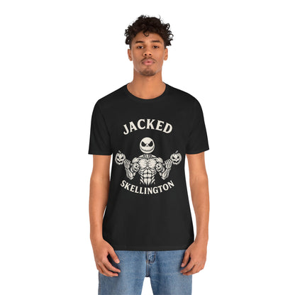 Jacked Skellington Tee – Halloween Shirt Front Print