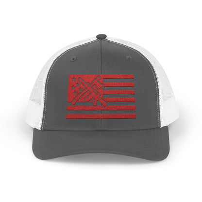 The defender Trucker hat/ Red