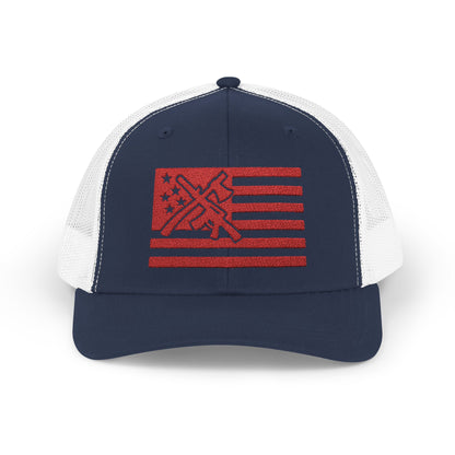 The defender Trucker hat/ Red