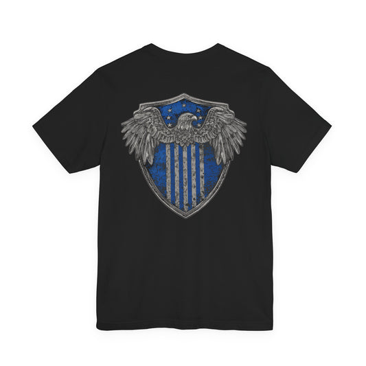 American Warden – Thin Blue Line Eagle Shield Tee
