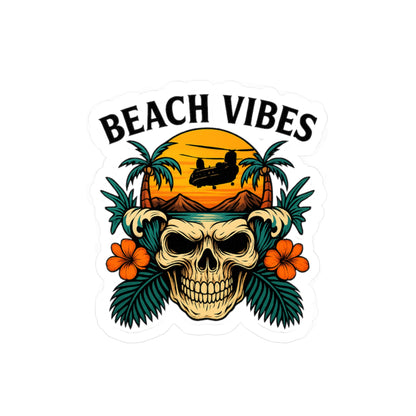 Beach Vibes Kiss-Cut Vinyl Decals | Summer Decor, Sticker Art, Beach Party Supplies, Room Decor, Car Stickers